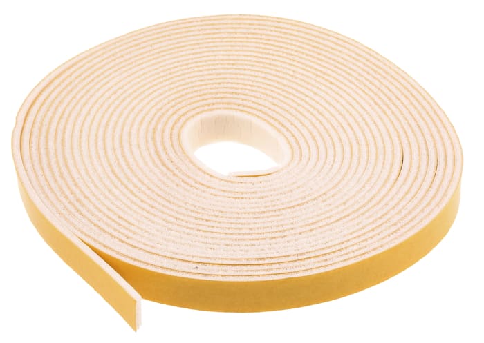 RS PRO White Foam Tape, 12.0mm x 6.0m, 2.40mm Thick