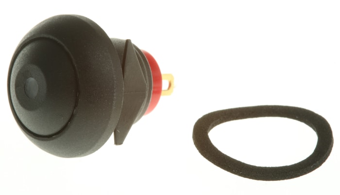 RS PRO Illuminated Miniature Push Button Switch, Momentary, Panel Mount, 13.6mm Cutout, SPST, Green LED, 32/50/125V ac,