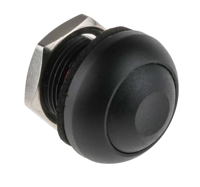 RS PRO Miniature Push Button Switch, Momentary, Panel Mount, 13.6mm Cutout, SPST, 32/50/125V ac, IP67