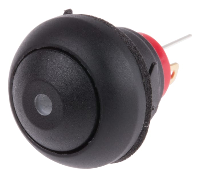 RS PRO Illuminated Miniature Push Button Switch, Momentary, Panel Mount, 13.6mm Cutout, SPST, Yellow LED, 32/50/125V