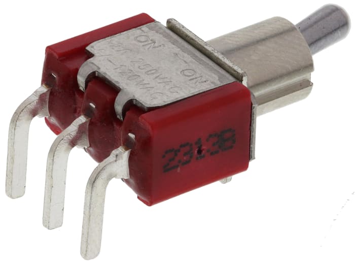 RS PRO Toggle Switch, PCB Mount, On-(On), SPDT, Through Hole Terminal