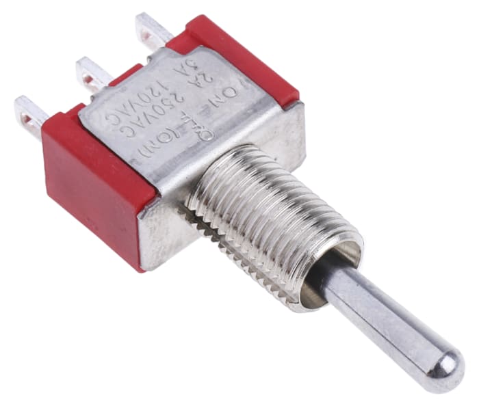 Toggle Switch / Toggle Anahtar, Tek Kutuplu Çift Atımlı (SPDT), 250 V ac'de 5 A, Pano/Panele Monte