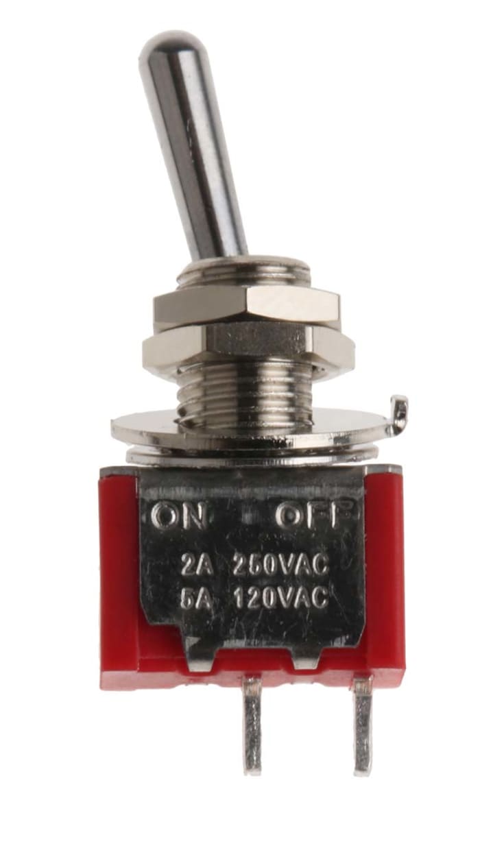 RS PRO Toggle Switch, Panel Mount, On-Off, SPST, Solder Terminal, 28V dc