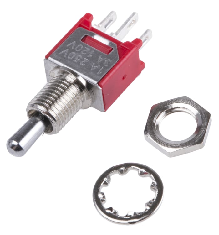 RS PRO RS PRO SPDT Toggle Switch, OnOffOn, Panel Mount 7347233P