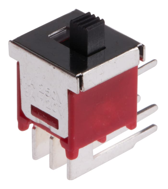 RS PRO PCB Slide Switch DPDT Latching 3 A @ 120 V ac Side