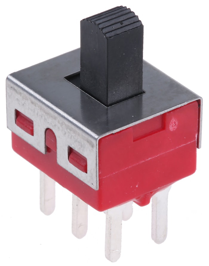 RS PRO PCB Slide Switch DPDT Latching 5 A Silver Plated Brass