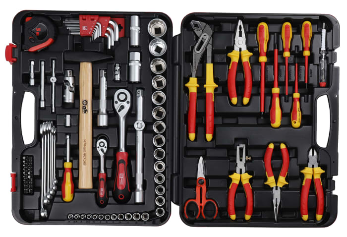 RS PRO 88 Piece Electricians Tool Kit with Case, VDE Approved