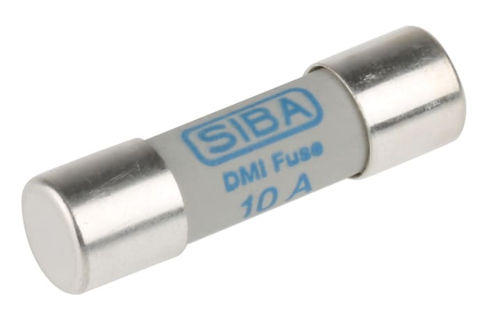 SIBA 10A Ceramic Cartridge Fuse, 10 x 38mm