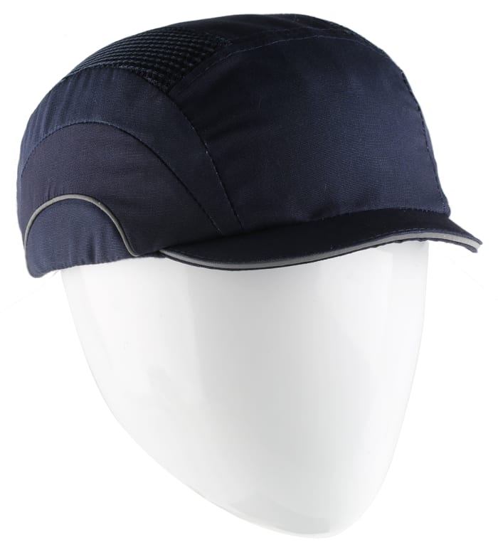 Casquette de sécurité JSP, 52 - 65cm de tour de tête, HDPE, Polyéthylène Haute Densité (HDPE), Bleu foncé