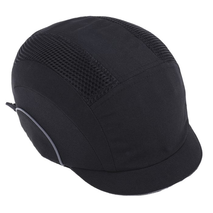Casquette de sécurité JSP, 52 - 65cm de tour de tête, HDPE, Polyéthylène Haute Densité (HDPE), Noir