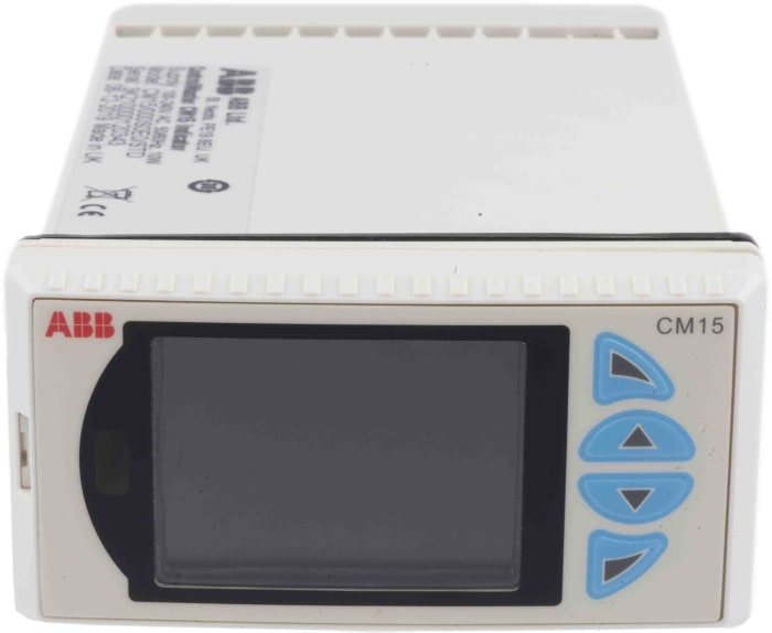 ABB CM15 Panel Mount Process Indicator, 50 x 97mm 2 Input, 2 Output Analogue, Relay, 100 → 240 V ac Supply