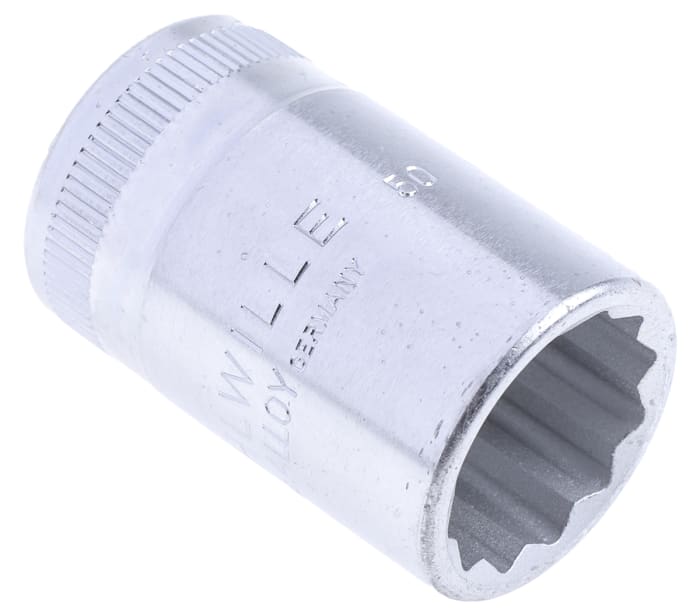 STAHLWILLE 1/2 in Drive 17mm Standard Socket, 12 point, 38 mm Overall Length