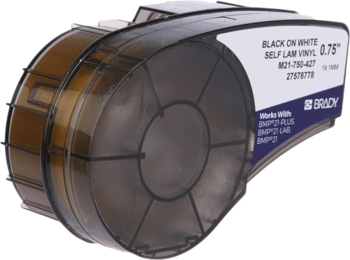 M21750427 Brady Brady B427 Selflaminating Vinyl Black on White/Transparent Label Printer
