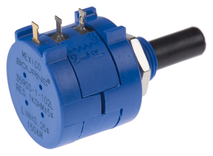 3590S1102L Bourns Bourns 1kΩ Rotary Potentiometer 10Turns 1Gang Panel Mount, 3590S1102L