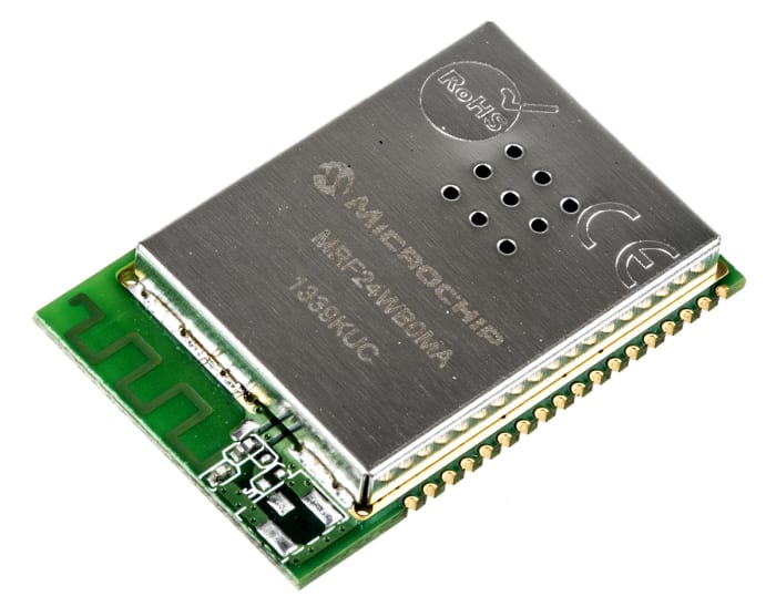 Microchip MRF24WB0MA/RM 2.7 to 3.6V WiFi Module, IEEE 802.11 SPI