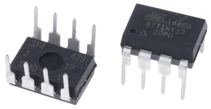 Atmel ATTINY13-20PU, 8bit AVR Microcontroller, ATtiny, 20MHz, 1 kB Flash, 8-Pin PDIP