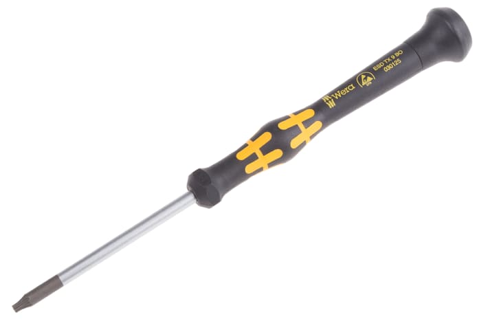 Wera Torx Screwdriver, TX9 Tip, 60 mm Blade, 157 mm Overall
