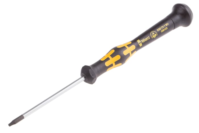 Wera Torx Screwdriver, TX7 Tip, 60 mm Blade, 157 mm Overall