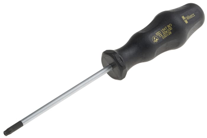 Wera Tamperproof Torx, T20 Tip, 100 mm Blade, 198 mm Overall