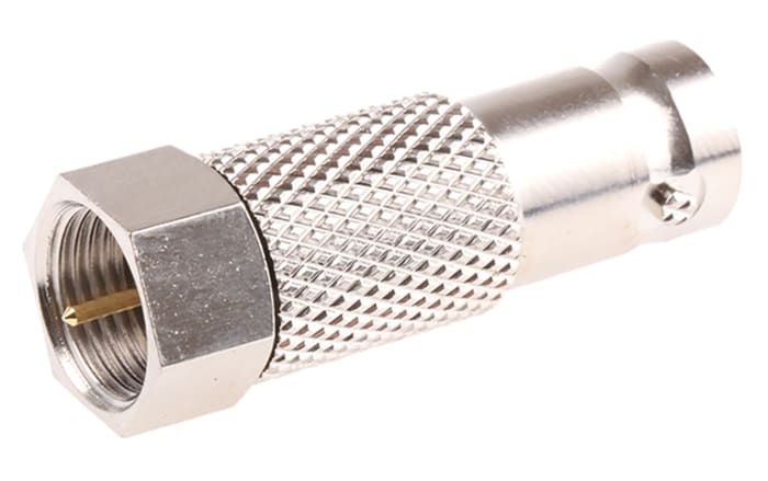 RS PRO Straight 75Ω RF Adapter BNC Socket to Type F Plug 3GHz
