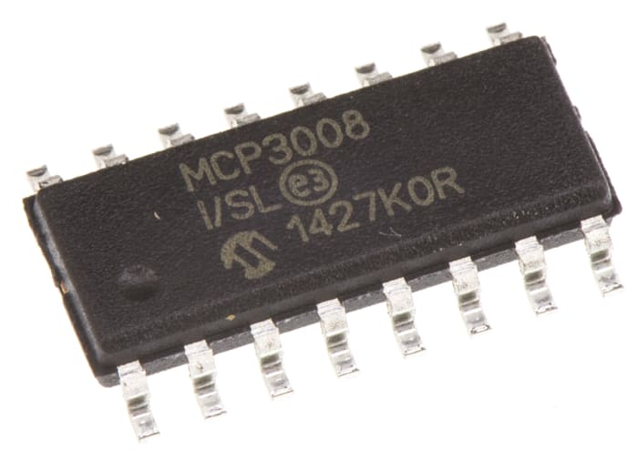 Microchip, Octal 10-bit- ADC 200ksps, 16-Pin SOIC