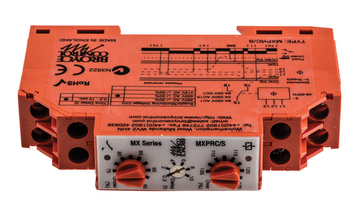 Broyce Control Kontrol Rölesi, SPDT Faz, Zaman Gecikmesi, Gerilim, Besleme Gerilimi: 400 V ac