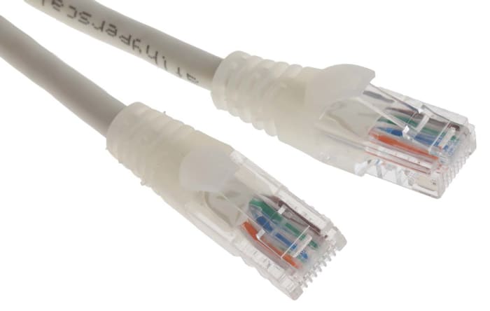 RS PRO, 1m Cat5e, White RJ45 to Male RJ45 Male, U/UTP Unshielded, Terminated PVC Sheath