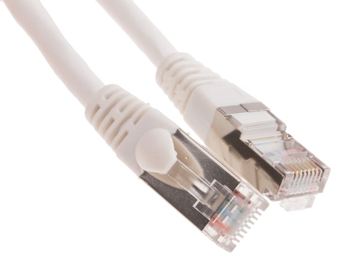 Câble Ethernet RS PRO catégorie 5e, F/UTP, Blanc, Longueur 10m PVC, avec connecteur