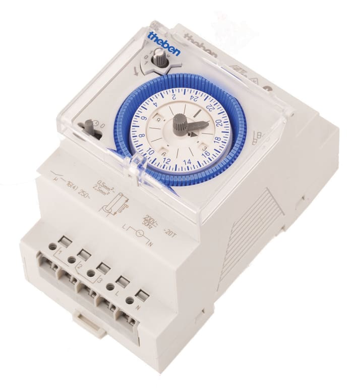 Interrupteur horaire pour rail DIN Analogique, 230 V c.a., 1 canal