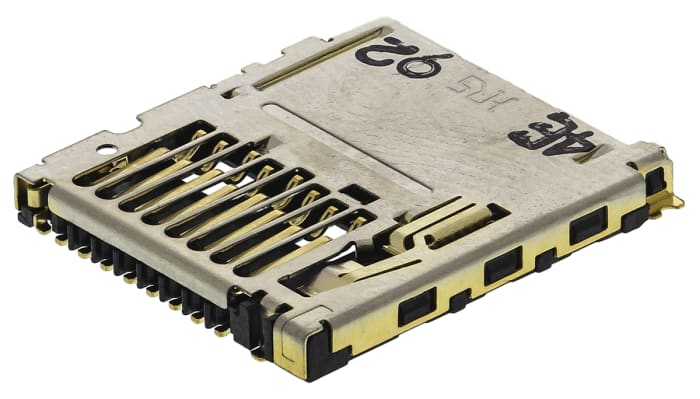 Hirose 8 Way Right Angle Micro SD Memory Card Connector With Solder Termination