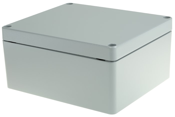 Fibox Euronord Series Grey Aluminium Enclosure, IP66, IP67, Grey Lid, 230 x 200 x 110mm