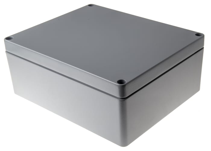 Fibox Euronord Series Grey Aluminium Enclosure, IP66, IP67, IP68, Grey Lid, 280 x 230 x 110mm