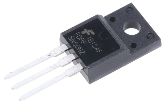onsemi UniFET N-Channel MOSFET, 4.5 A, 500 V, 3-Pin TO-220F FDPF5N50NZ