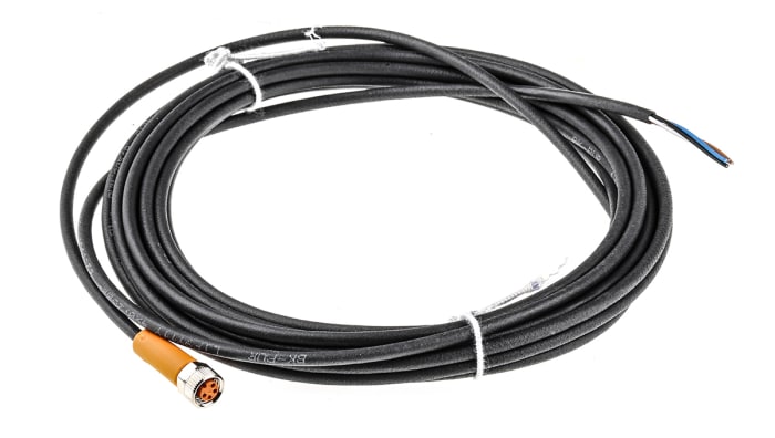ifm electronic Straight Female 4 way M8 to Unterminated Sensor Actuator Cable, 5m