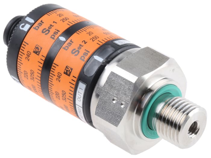 Interrupteur de pression ifm electronic, Relative, 250bar, pour Gaz, liquide, G1/4