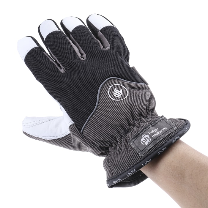Guantes de trabajo de Piel Gris Polyco Healthline serie FM2, talla 10, Térmico