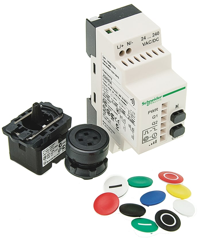 Schneider Electric Harmony XB5R Series Push Button, Panel Mount, 22mm Cutout, DPDT, IP65