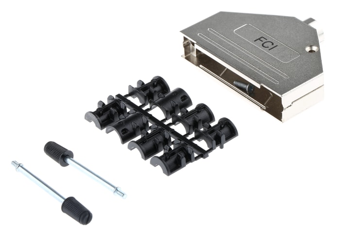 Carcasa D-Sub Amphenol Communications Solutions Série8655MH, Recta, 37 contactos Zinc Presofundido, Plateado, Carcasa