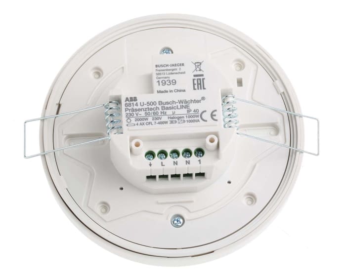 2CKA006800A2518 ABB ABB PIR Motion Detector PIR Sensor, 7m Sensor