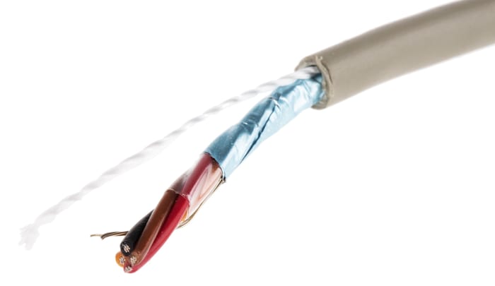 Alpha Wire ProTekt Series Data Cable, 4 Cores, 0.35 mm², Screened, 22 AWG, 50m, Screened Shield