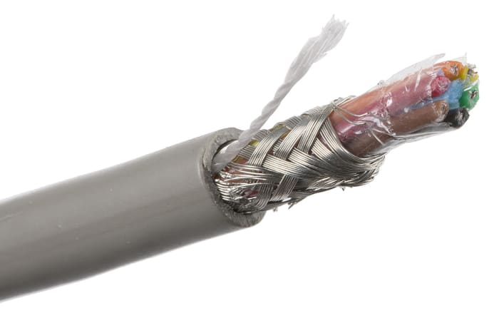 Alpha Wire ProTekt Series Data Cable, 6 Cores, 0.35 mm², Screened, 22 AWG, 50m, Screened Shield