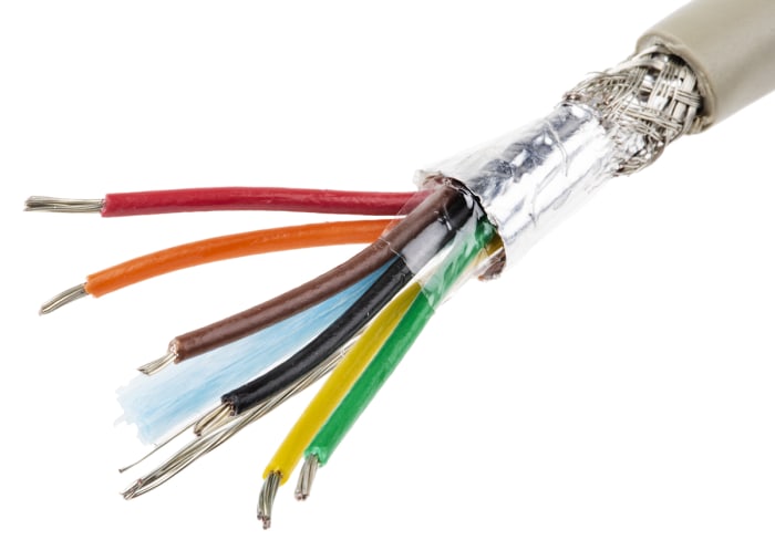 Alpha Wire ProTekt Series Data Cable, 6 Cores, 0.23 mm², Screened, 24 AWG, 50m, Screened Shield