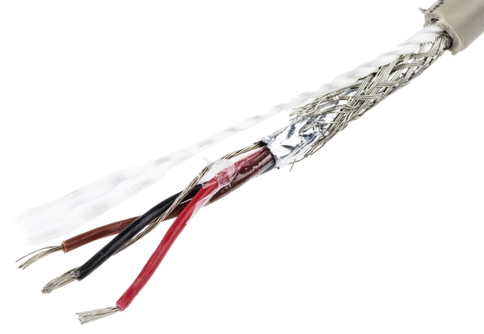 Alpha Wire ProTekt Series Data Cable, 3 Cores, 0.23 mm², Screened, 24 AWG, 50m, Screened Shield