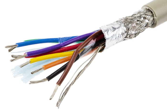 Alpha Wire ProTekt Series Data Cable, 8 Cores, 0.23 mm², Screened, 24 AWG, 50m, Screened Shield