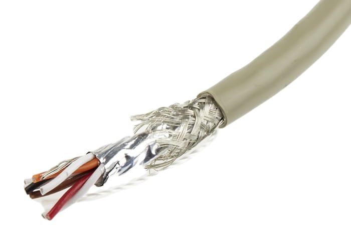 Alpha Wire ProTekt Series Data Cable, 4 Pairs, 8 Cores, 0.23 mm², Screened, 24 AWG, 50m, Foil and Braid Shield