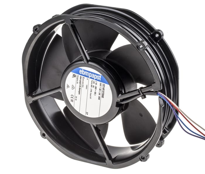 ebm-papst 2200 FTD Series Axial Fan, 24 V dc, DC Operation, 790m³/h, 41W, 200 x 50.8mm