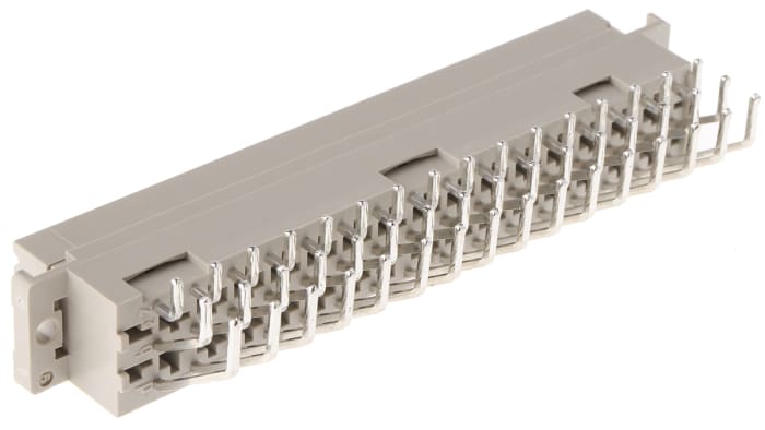 Conector DIN 41612 hembra Ángulo de 90° HARTING de 48 contactos serie 09 06, paso 5.08mm, 3 filas, clase C2