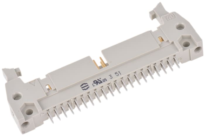 HARTING SEK 18 Series Straight Through Hole PCB Header, 40 Contact(s), 2.54 mm Pitch, 2 Row(s), Shrouded