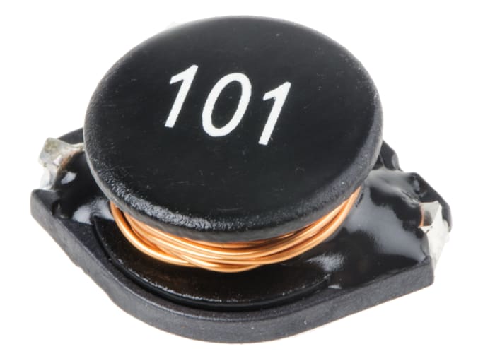 RS PRO, 52 Unshielded Wire-wound SMD Inductor 100 μH ±20% Wire-Wound 3A Idc