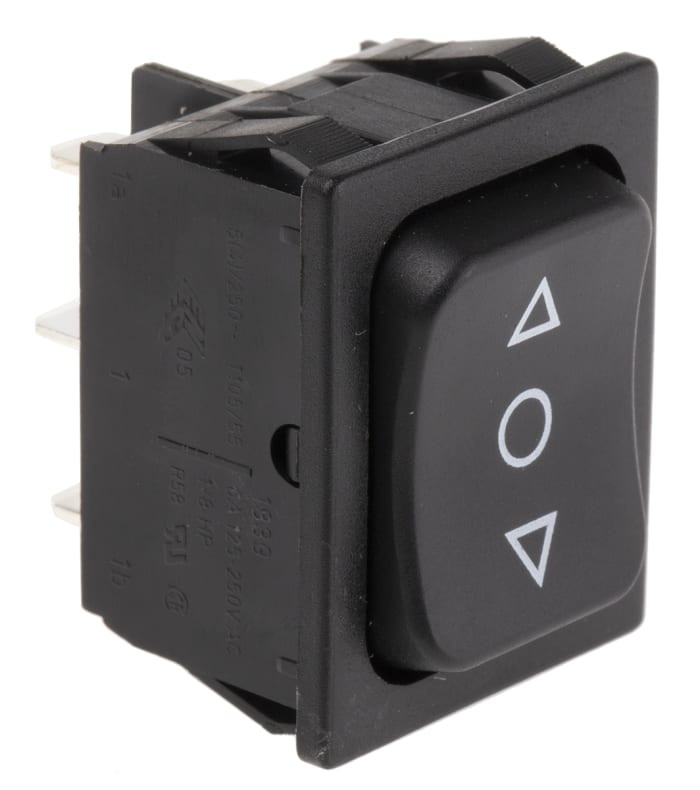 Marquardt DPDT, (On)-Off-(On) Rocker Switch Panel Mount